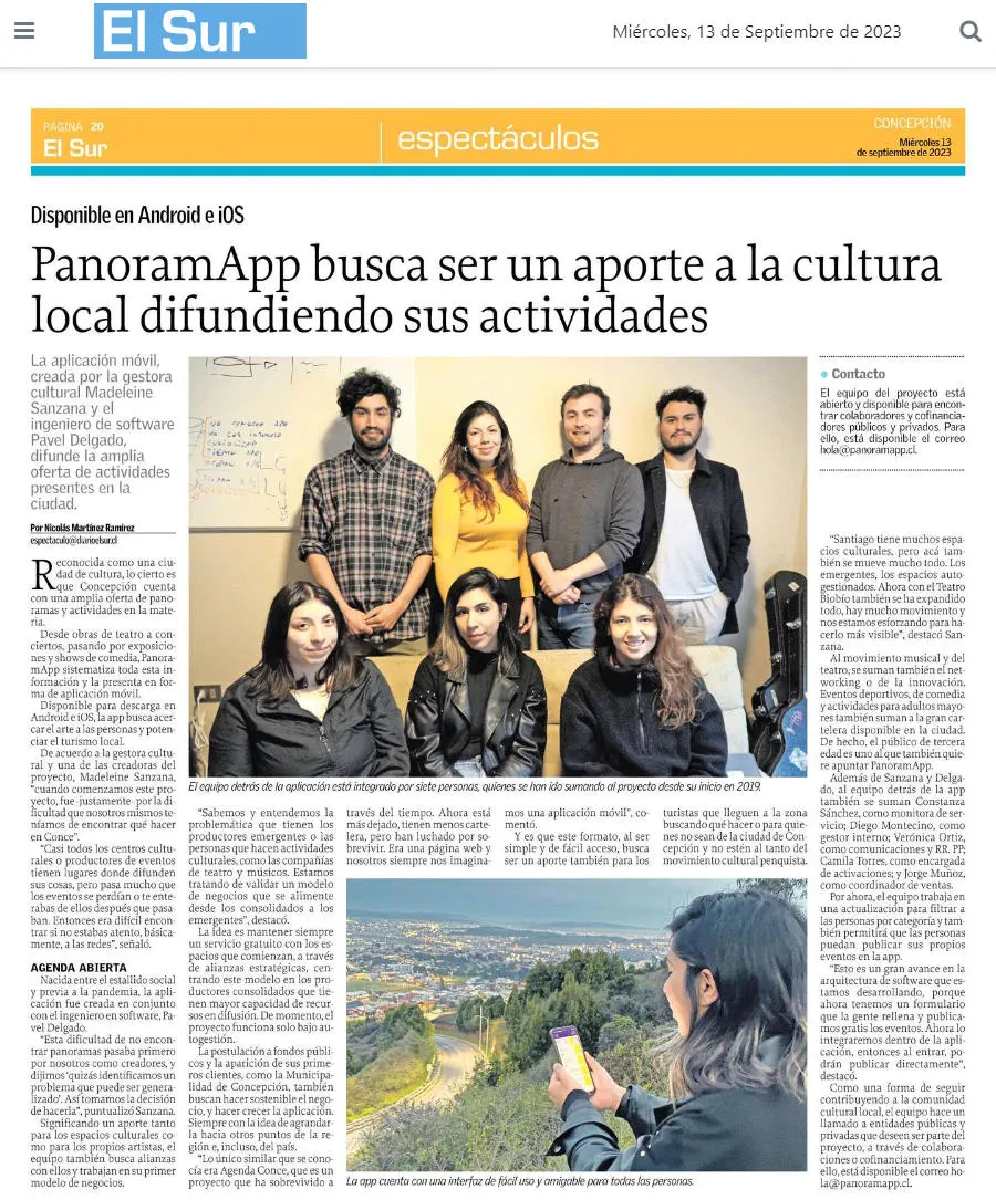 Nota de prensa El Sur